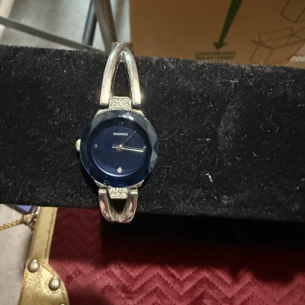 Diamond Supply Co. Silver and Blue Women's Watch